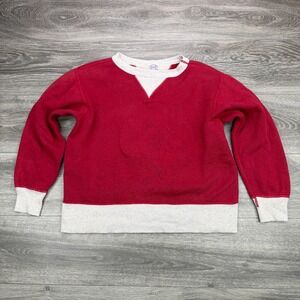 Fullcount Sweatshirt Womens Small Red Crewneck Cotton Osaka Collegiate Vintage